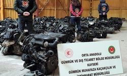 KAYSERİ'DE KAÇAK 65 LÜKS ARAÇ MOTORU ELE GEÇİRİLDİ