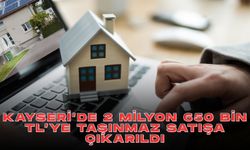 Kayseri’de 2 Milyon 650 Bin TL’ye Taşınmaz Satışa Çıkarıldı! İhale Tarihi Belli Oldu