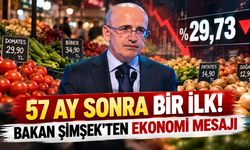 Bakan Şimşek açıkladı: Enflasyonda 57 ay sonra bir ilk!