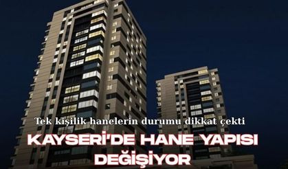 Kayseri’de yalnız yaşayanların sayısı dikkat çekti