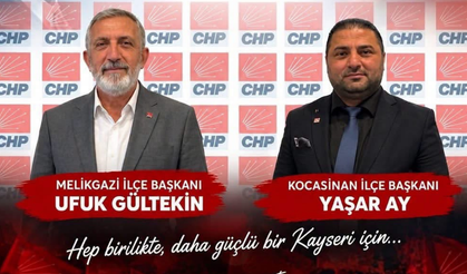 CHP Kayseri’de Melikgazi ve Kocasinan’a yeni başkanlar