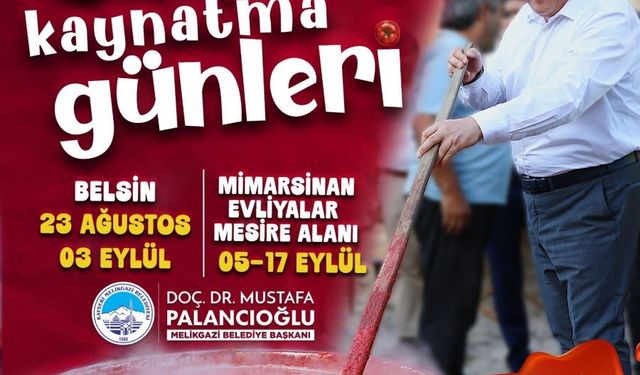 Melikgazi’de geleneksel salça kaynatma günleri başlıyor
