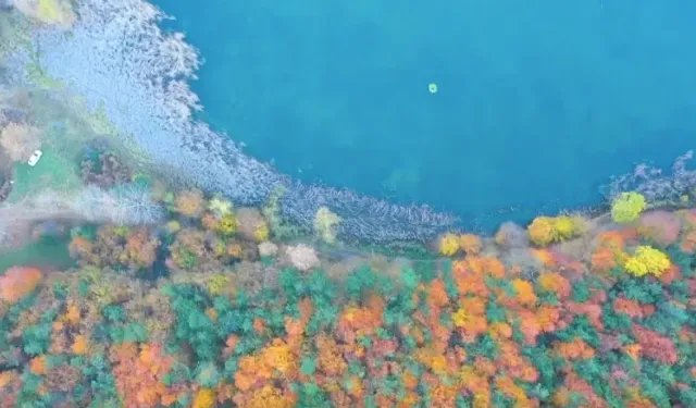 Şirinyazı Göleti'nde sonbahar güzelliği