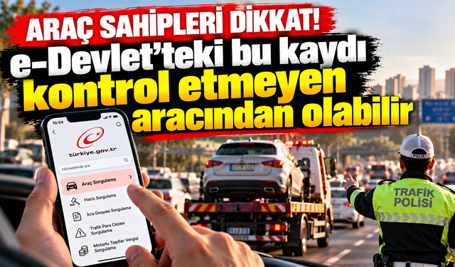 Araç sahipleri dikkat! e-Devlet’teki bu kaydı kontrol etmeyen aracından olabilir