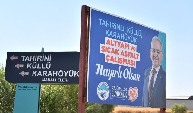 İncesu’nun yolları baştan sona yenilendi! Yatırım 109 milyon TL’yi aştı