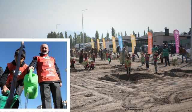 Kayseri’de minik eller fidanları toprakla buluşturdu!