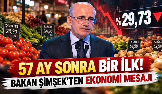 Bakan Şimşek açıkladı: Enflasyonda 57 ay sonra bir ilk!