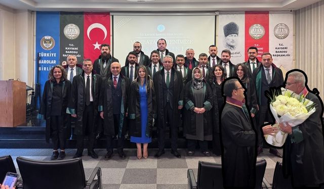 Kayseri Barosu Başkanı Murat Tolga Özsoy mazbatasını aldı