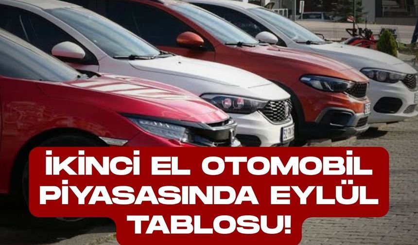 İkinci el otomobil piyasasında eylül tablosu! 1 milyon TL altında kaç araç var?