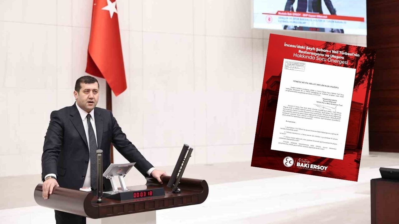 Ersoy'dan Kayseri’deki Şeyh Şaban-ı Veli Türbesi için TBMM’ye önerge