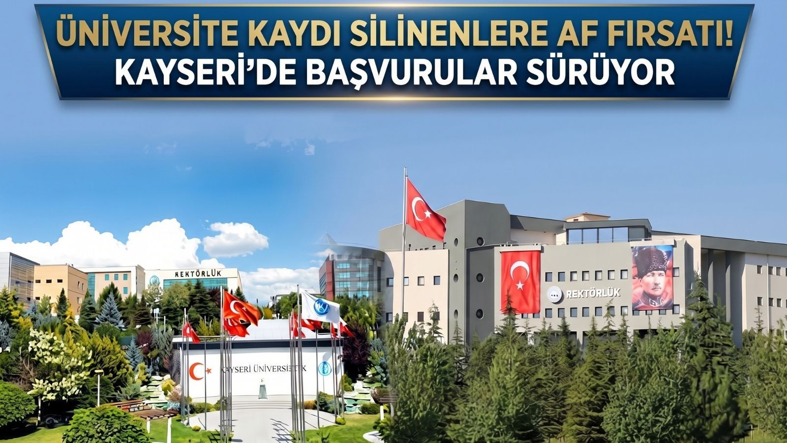 Üniversite kaydı silinenlere af fırsatı! Kayseri’de başvurular sürüyor