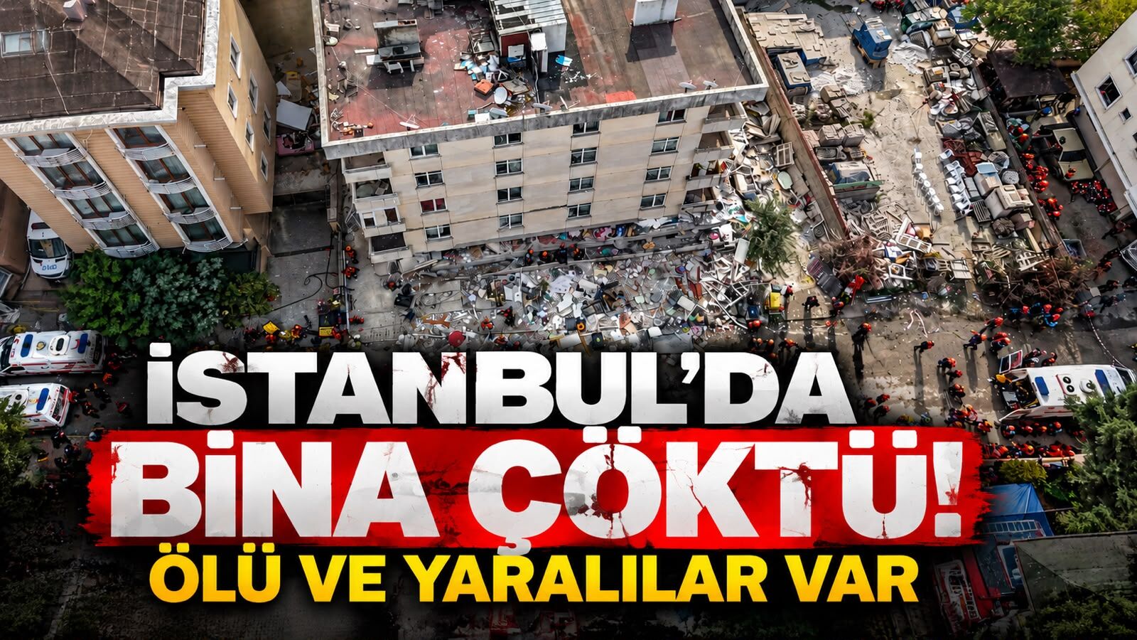 Maltepe’de korkutan çökme! 7 katlı binada can pazarı